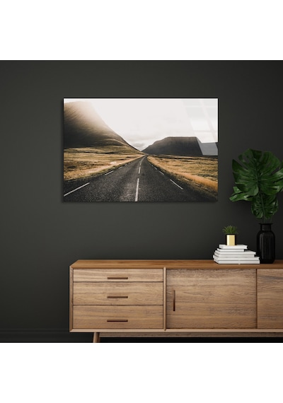Tepeler Arası Yol - Cam Tablo - Deg1285 140 X 90 Cm