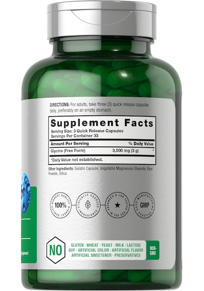 Horbäach Glycine Gilisin Stress Sleep Support 3000mg 100 Caps Aromasız