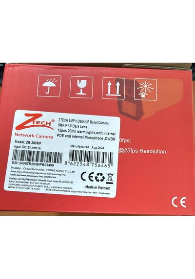 Ztech Zr-2039 5mp 12led Büyük Kasa Fullcolor + Mikrofon Bullet Dış Mekan Metal Ip Kamera