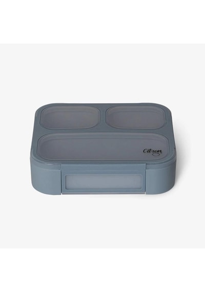 Citron Çatal Ve Kaşıklı Bento Beslenme Kutusu Seti - Dusty Blue