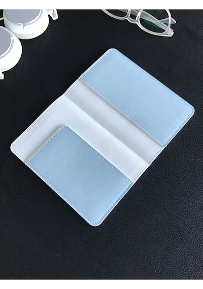 Vip Gift Pet Pasaport Kılıfı Ev Hayvanı Kedi Köpek Nil Yeşili Vegan Deri P Mavi
