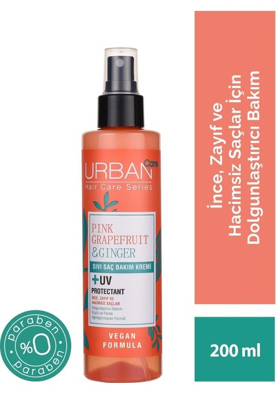 Urban Care Pink Grapefruit & Ginger İnce Telli Saçlar Dolgunlaştırıcı Sıvı Saç Bakım Kremi 200 ML