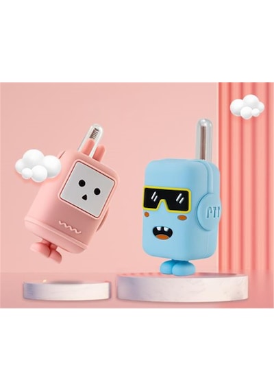 Wowkids Xj16 Rechargeable Çocuk Walkie Talkie 1 Km Pink-blue Pmrtelsiz