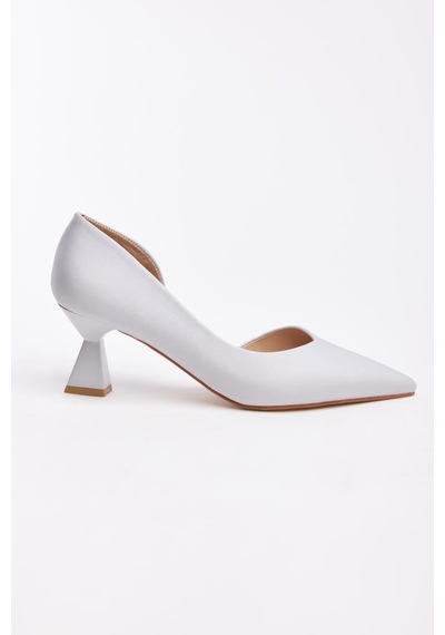 Derinet Kısa Topuk Saten Kadın Stiletto 001