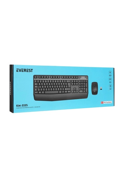Everest Km-3335 Siyah Ikisi Bir Arada 2 İn 1 Kablosuz Q Multimedia Klavye + Mouse Set Diğer