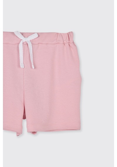 Panço Kız Çocuk Kiraz Baskılı Pembe Pijama Takımı