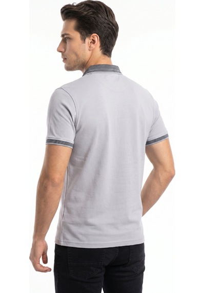 Raymons Erkek Polo Yaka Kısa Kollu Tişört Regular Kalıp T3000 Bgl-st05555 Açık Gri