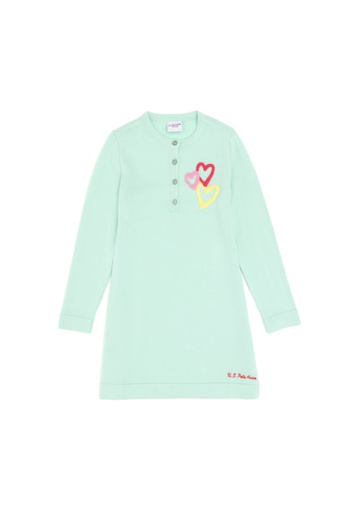U.S. Polo Assn. Kız Çocuk Su Yeşili Bisiklet Yaka Triko Elbise 50297180-VR048 U.S. Polo Assn. Kız Çocuk Su Yeşili Bisiklet Yaka Triko Elbise 50297180-VR048