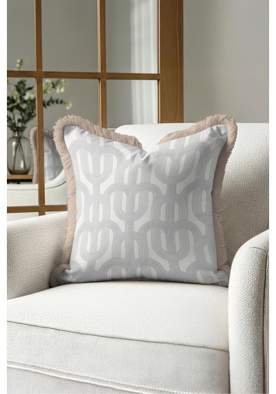 Geometrik Desenli Art Deco Saçaklı Yastık Kılıfı - Zarif Zincir Bohem Vizon Püsküllü Kırlent Kılıfı Sessiz Rota Ritüel Geometrik Desenli Art Deco Saçaklı Yastık Kılıfı - Zarif Zincir Bohem Vizon Püsküllü Kırlent Kılıfı Sessiz Rota Ritüel