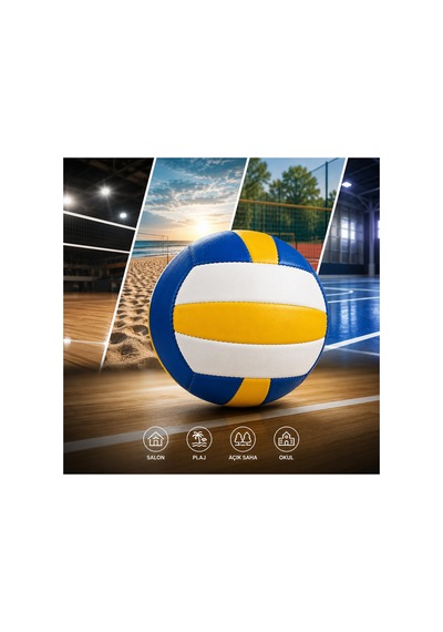 El Dikişli No:5 Profesyonel Voleybol Topu Çok Renkli - 889641377 Çok Renkli