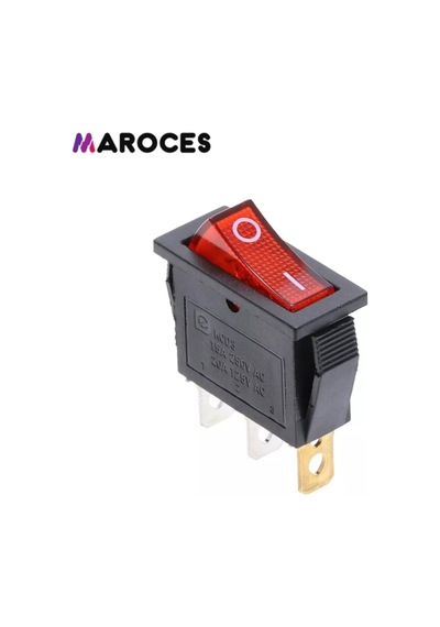 Ic-113 Tekli Dar Işıklı Anahtar On-Off 3 Bacaklı Kırmızı 25 Adet
