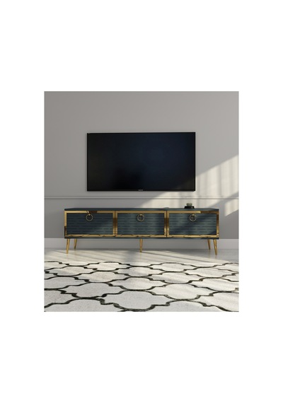 Rami 150 Cm Tv Ünitesi Tv Sehpası Antrasit-altın Antrasit-altın