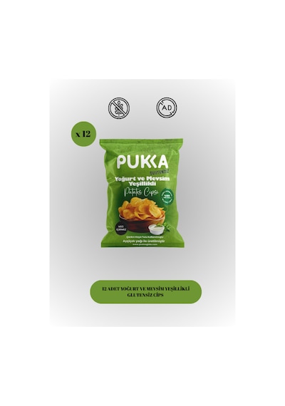 12'li Yoğurtlu Mevsim Yeşillikli Glutensiz Cips Paketi