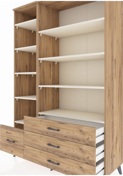 Hyperion Dolap 9 Raflı 4 Çekmeceli 132x44x195 Çam-aytaşı/çam Aytası/atlas Çam - Atlas Çam Hyperion Dolap 9 Raflı 4 Çekmeceli 132x44x195 Çam-aytaşı/çam Aytası/atlas Çam - Atlas Çam