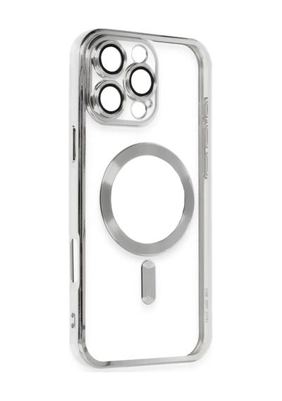 Apple iPhone Uyumlu  16 Pro Uyumlu Kılıf Kross Magneticsafe Kapak - Gümüş