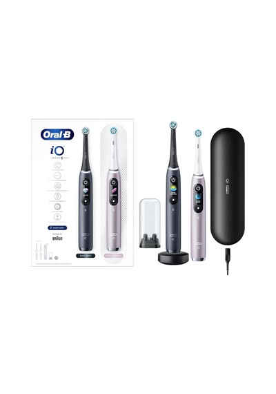 İo - 9 Siyah/pembe 2'li Şarjlı/elektrikli Diş Fırçası Seti Diğer