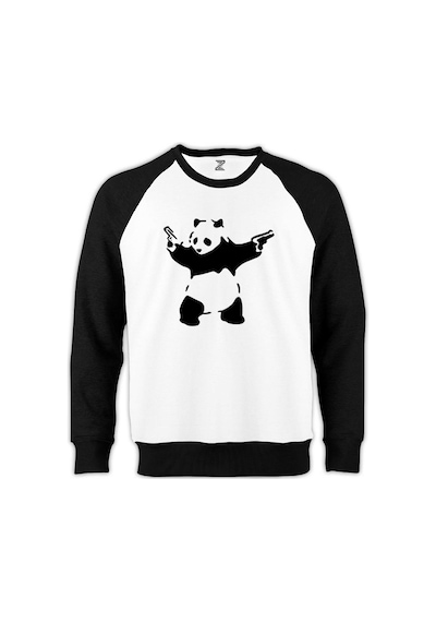 Panda Guns Siyah Sweatshirt Siyah