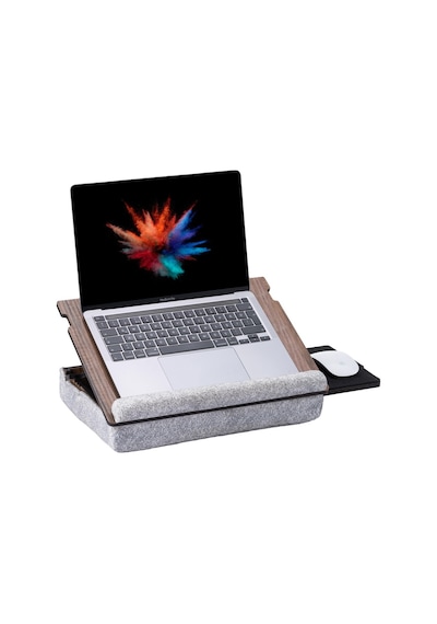 Eğim Ayarlanabilir Çekmeceli Mousepad Minderli Laptop Sehpası Ceviz