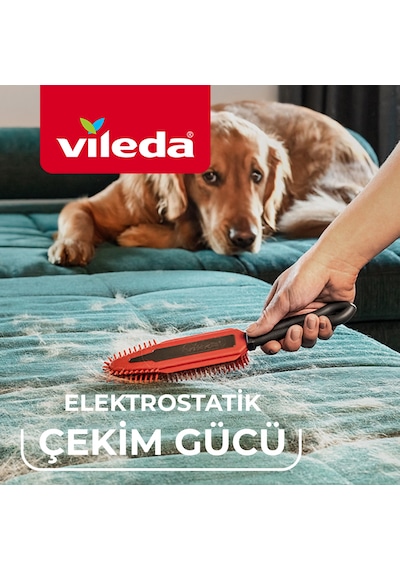 Vld0000000471 Vileda 8 Paket Pet Pro Elektrostatik Tüy Toplayıcı Fırça, Dar Alanlar İçin İdeal, Yıkanabilir, Uzun Ömürlü Vileda