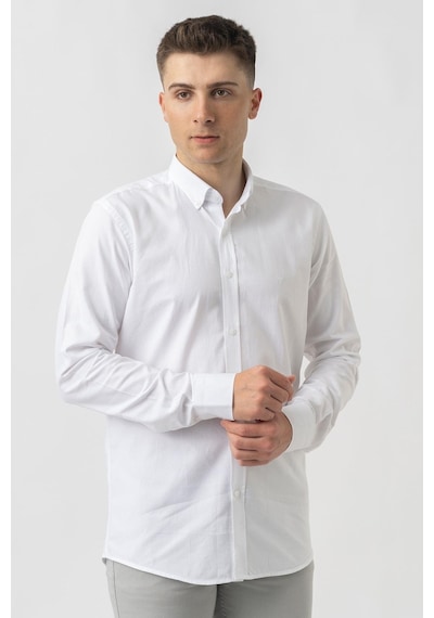 White Stone Aarburg G45044 Pamuklu Regular Fit Oxford Gömlek Beyaz-beyaz Beyaz