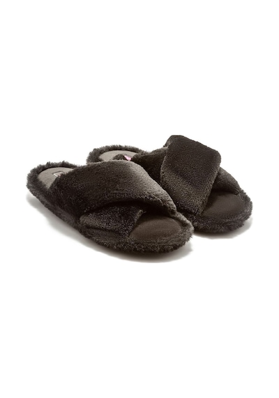 Twigy Çapraz Peluş Kadın Ev Terliği Siyah 36/41 CC0181 Siyah