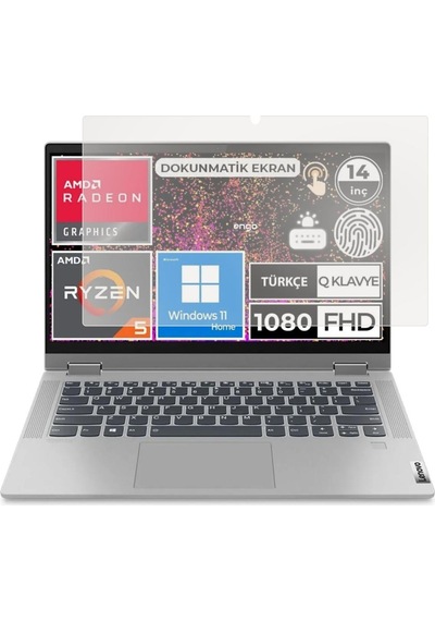 Lenovo Ideapad Flex 5 14 İnç Mat Ekran Koruyucu Şeffaf