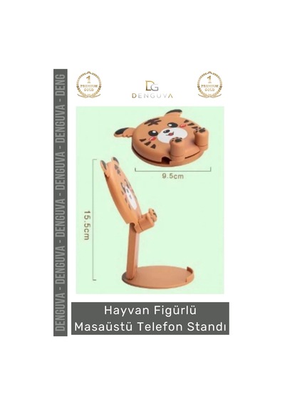 Telefonstandı Sevimli Hayvan Tasarım Ergonomik Katlanabilir Tablet Figürlü Masaüstü Telefon Standı