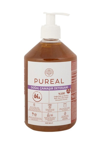 Pureal Doğal Çamaşır Deterjanı - 30 Yıkama 500 Ml