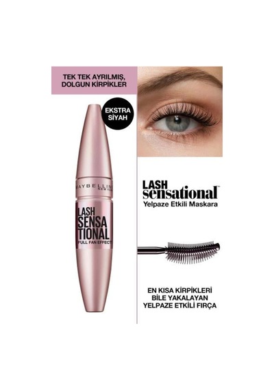 Lash Sensational Yelpaze Etkili Siyah Maskara Electro Black