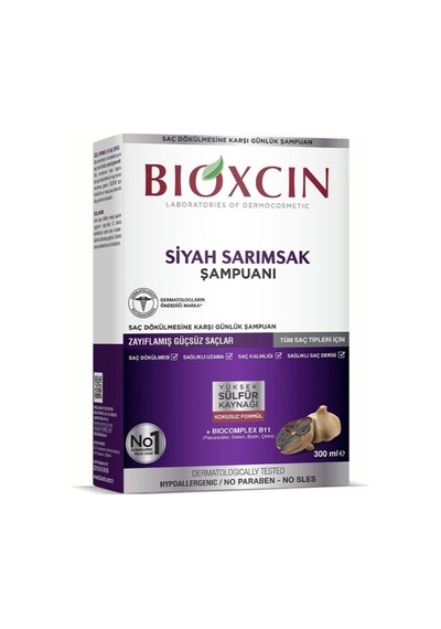 Bioxcin Siyah Sarımsaklı Şampuan 300 Ml