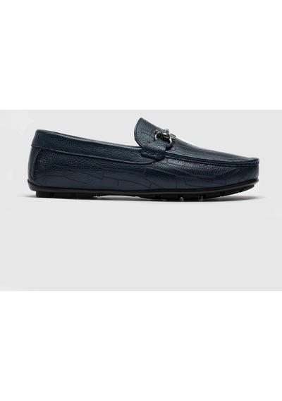 Hakiki Deri Lacivert Erkek Loafer - 39 Lacivert