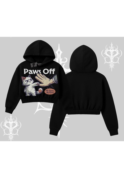 Startmore Procatstinator Kedi Baskılı Kayık Yaka Sweatshirt Beyaz