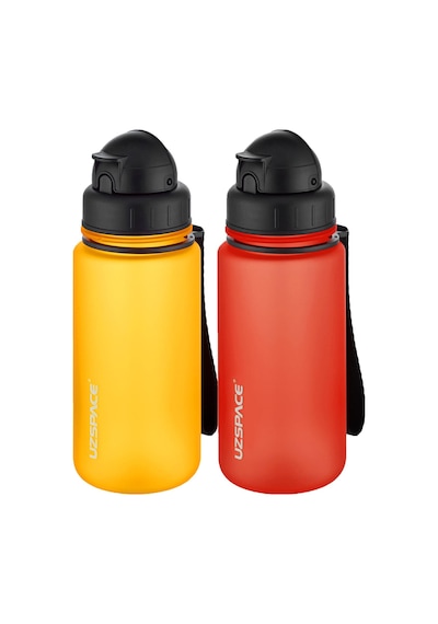 Uzspace 2'li Pipetli Tritan Matara Seti 400 Ml Fiftyfifty -3024seta Turuncu-Fantasyred