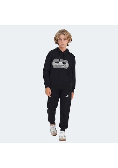 Slazenger LAYO Çocuk Kapüşonlu Siyah Sweatshirt