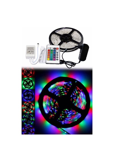 5 Metre Rgb Şerit Led Seti-iç Ve Dış Mekan Silikonlu-tak Çalıştır 5570 kırmızı
