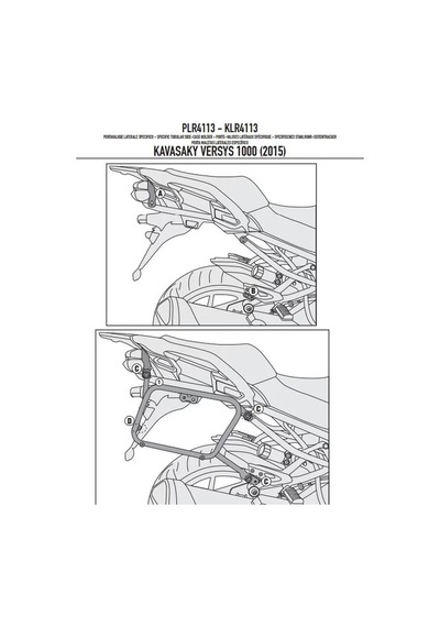 Gıvı Plr4113 Kawasakı Versys 1000 15-16 Yan Çanta Taşıyıcı Tek Renk