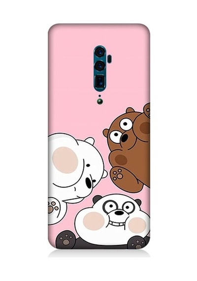 Oppo Reno 10x Zoom Uyumlu Sevimli Ayıcıklar Desenli Silikon Kılıf