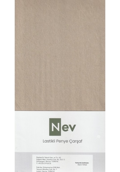 Nev Penye Çarşaf Fitted Bej 100x200+30