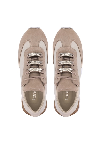 Tamer Tanca Kadın Hakiki Deri Bej Sneakers & Spor Ayakkabı 1201 4004 Bn Ayk Y26 Bej Fltr/bej Suet