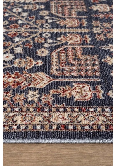 Renkli Vintage Modern Salon Koridor Yatak Ve Oturma Odası Halısı Mavi