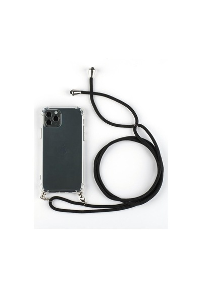 Teknomoda Apple Uyumlu iPhone 11 PRO Kılıf Boyun Omuz Askılı iPli Anti Şok Köşe Korumalı Şeffaf Silikon