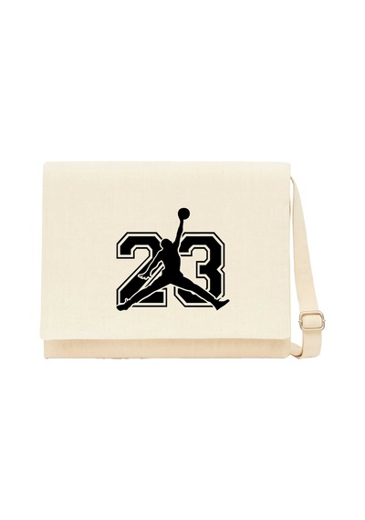 Jordan Black 23 Krem Kanvas Postacı Çantası