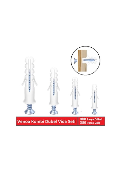 Venoa Db160 Plastik Dübel Vida Seti 160 Parça
