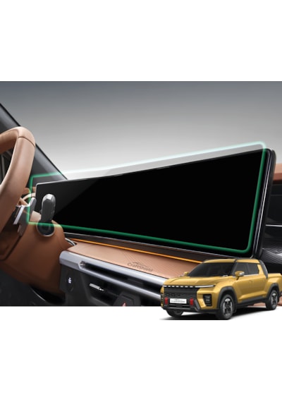 Kgm Ssangyong Musso Ev 2025-2026 Uyumlu 12.3"+12.3" Tek Parça 9h Nano Ekran Koruyucu Şeffaf