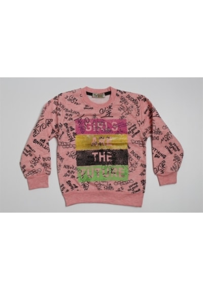 Kız Çocuk Üst Sweatshirt Bluz (516628662) Pembe
