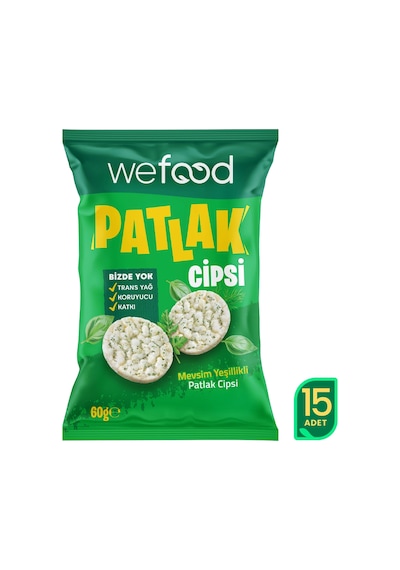 Wefood Mevsim Yeşillikli Patlak Cipsi 60 G 15'li 8683347037650