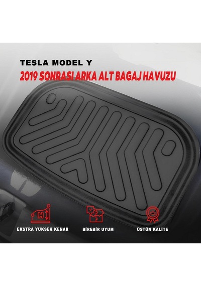 Tesla Model Y 2019 Sonrası Uyumlu Arka Alt Bagaj Havuzu