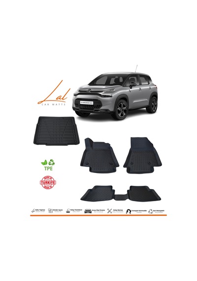 Citroen C3 Aircross 3d Havuzlu Paspas Alt Kademe Bagaj Havuzu