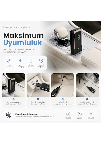Kablosuz Car Play Adaptörü İos Ve Android Cihazlar Için, Wireless Carplay Çevirici Diğer