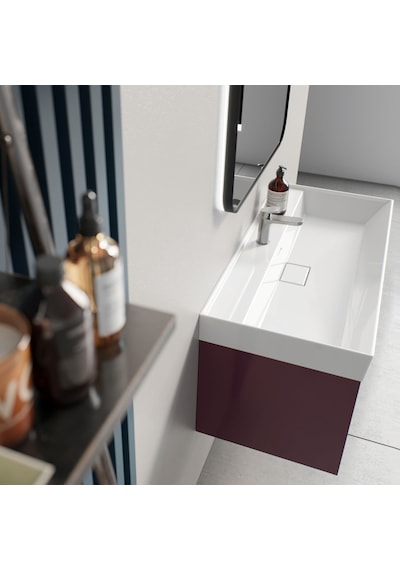 Turkuaz Seramik Cerastyle Sharp Dolap Uyumlu Lavabo 100 x 48 CM